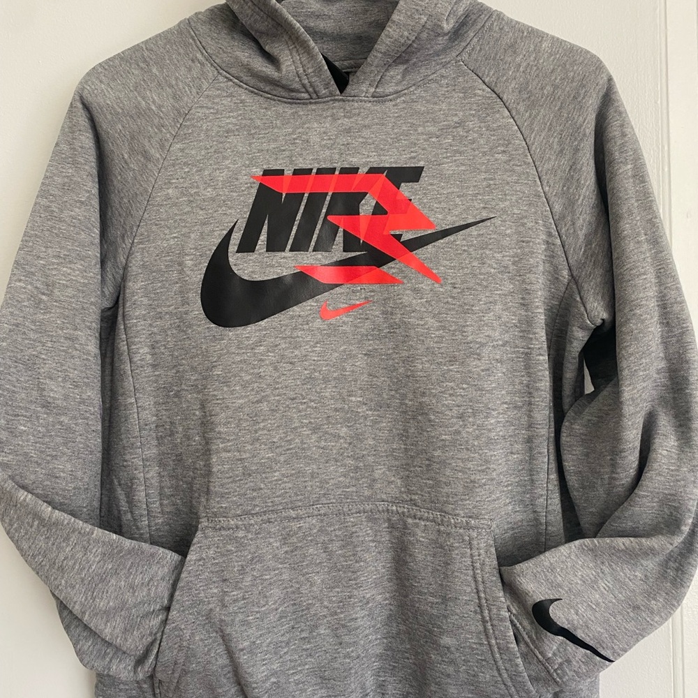 Nike Gray Hoodie Large Boys